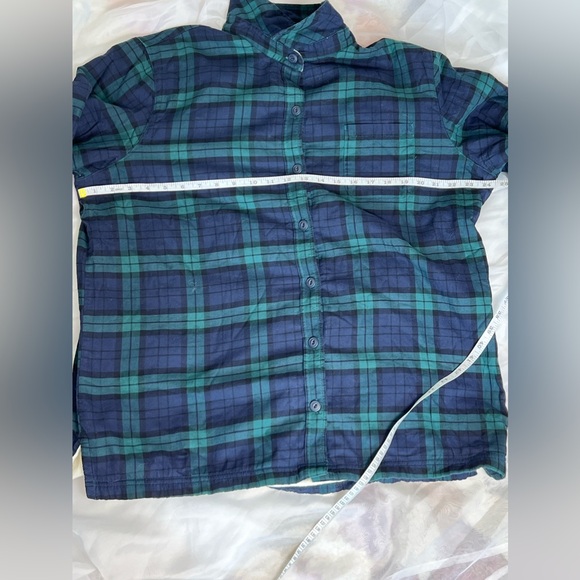 L.L. Bean Men’s Navy Blue Flannel Cotton Fleece Lined Button Up Jacket Size XL - Picture 12 of 13